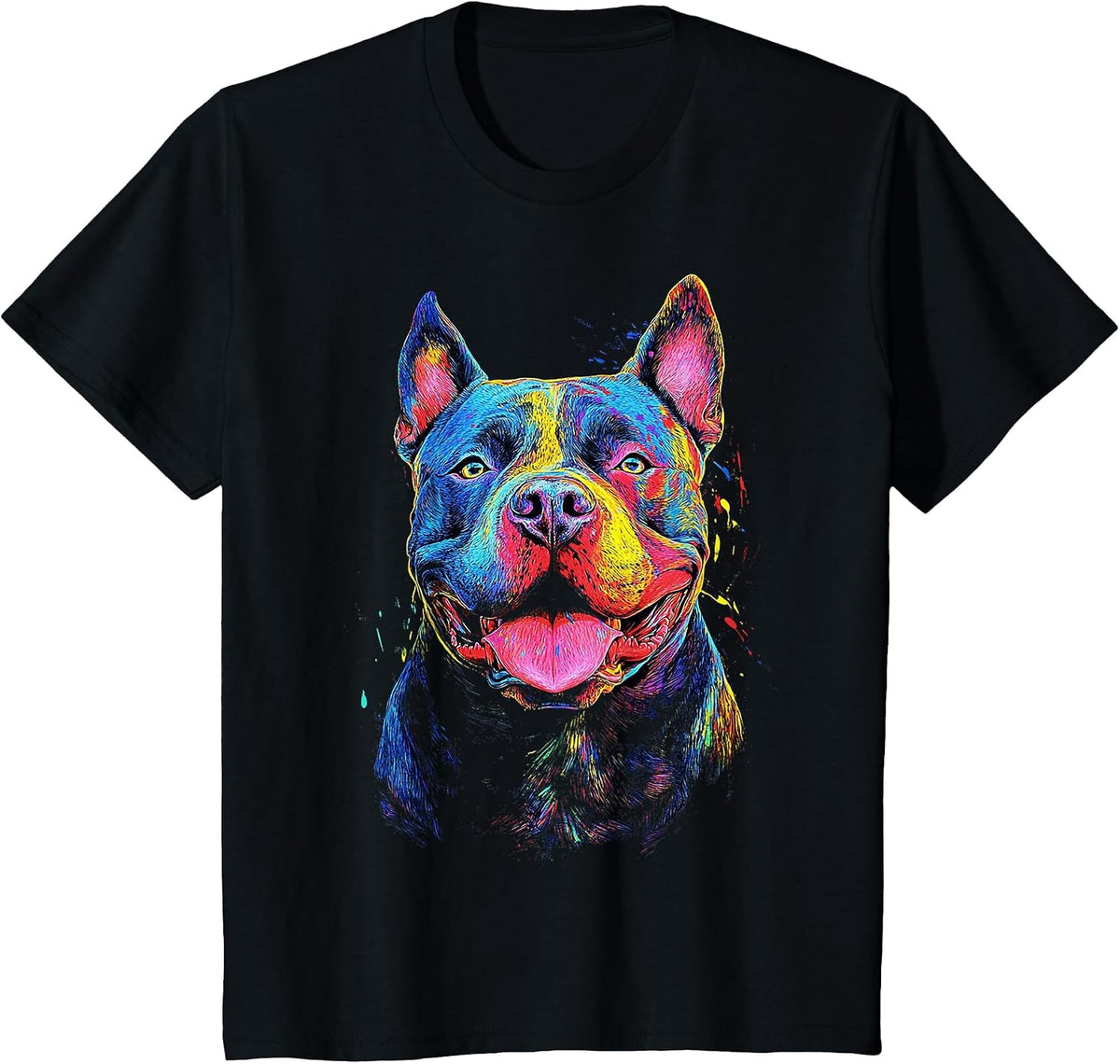 American Bully Dog Graphic Pet Art American Bully T-Shirt - Black