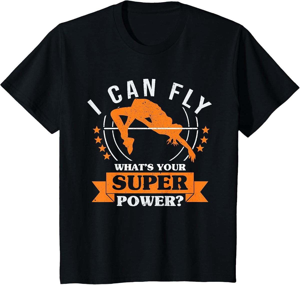 High Jump Superpower Track and Field High Jumper T-Shirt - Black