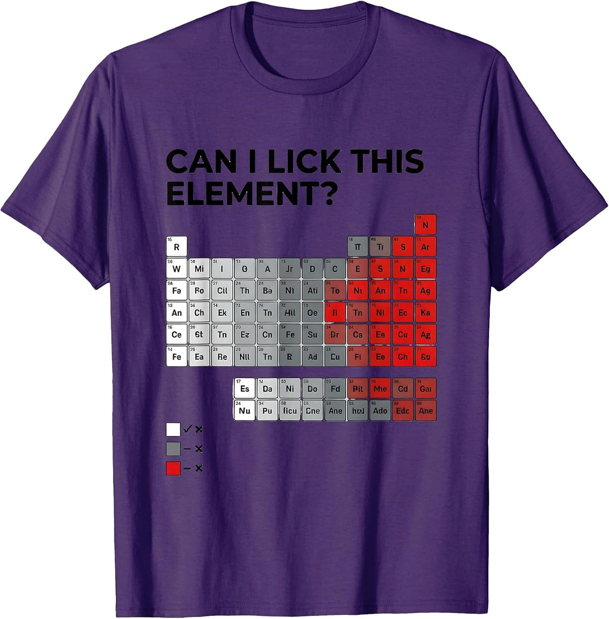 Can I Lick This Element Funny Periodic Table Chemistry T-Shirt - Purple