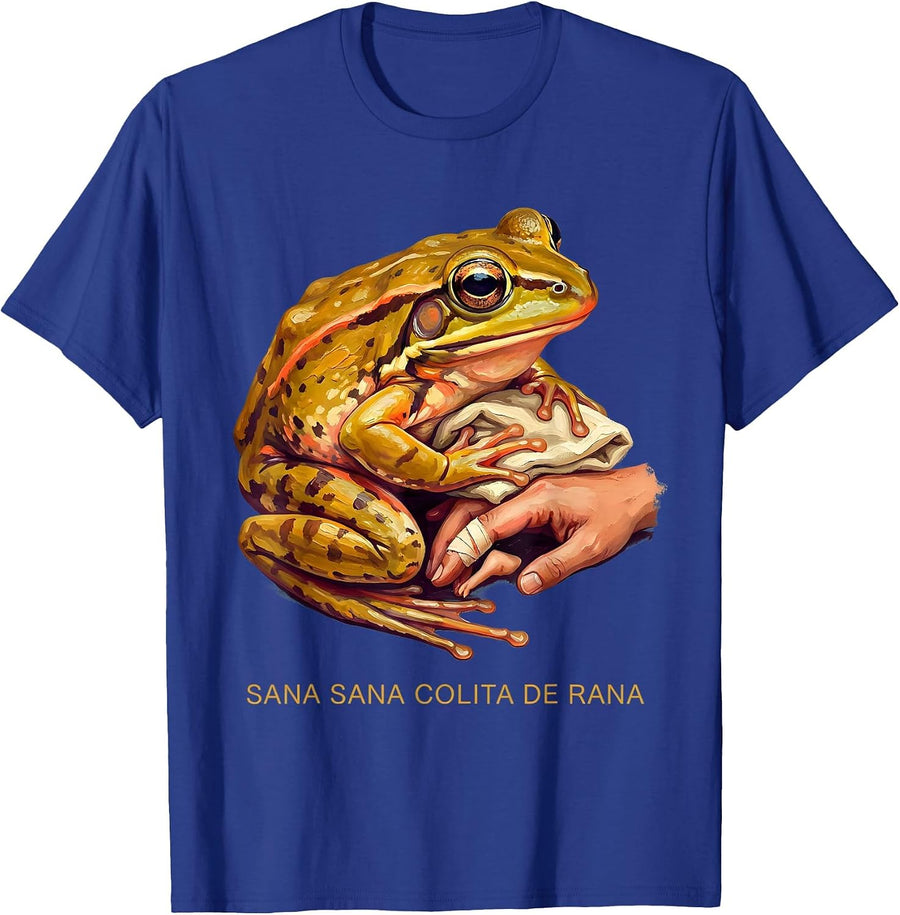 Sana Sana Colita De Rana Whimsical Nurse Spanish Healing T-Shirt - Royal Blue