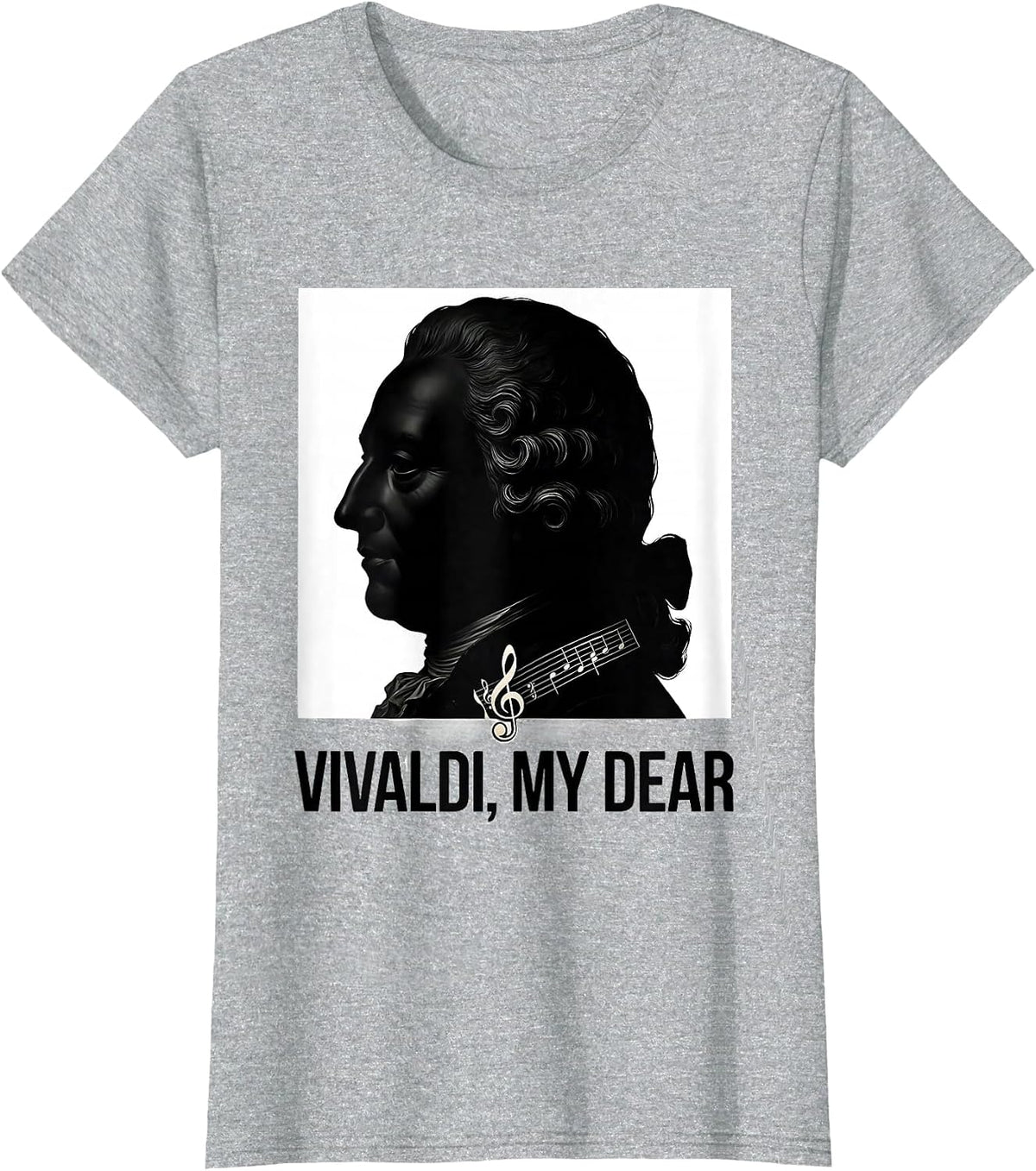 Vivaldi My Dear Funny Music Lover Classical Composer Humor T-Shirt - Heather Grey