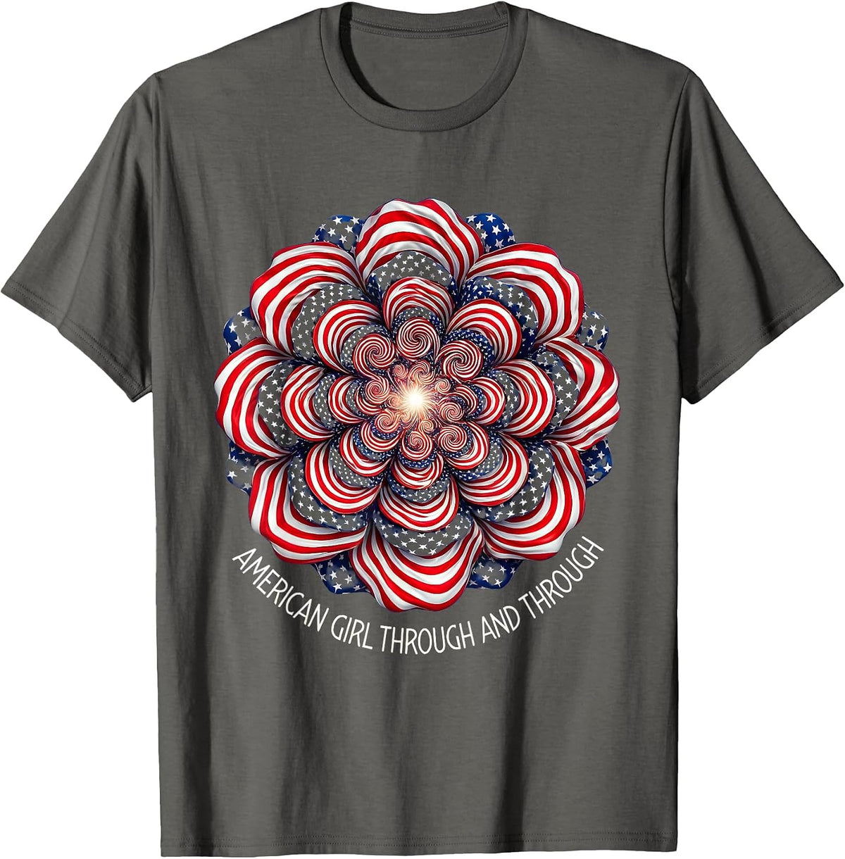 American Girl Through and Through Red White Blue T-Shirt - Asphalt Grey