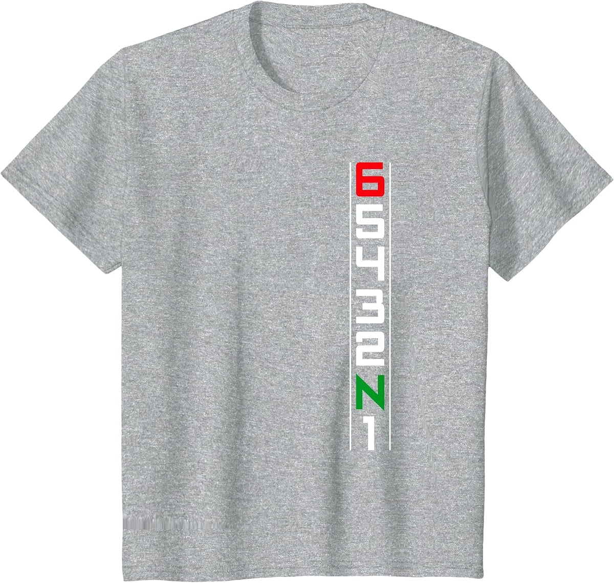 Motorcycle Gear Shift Six Speed One Down Five Up T-Shirt - Heather Grey