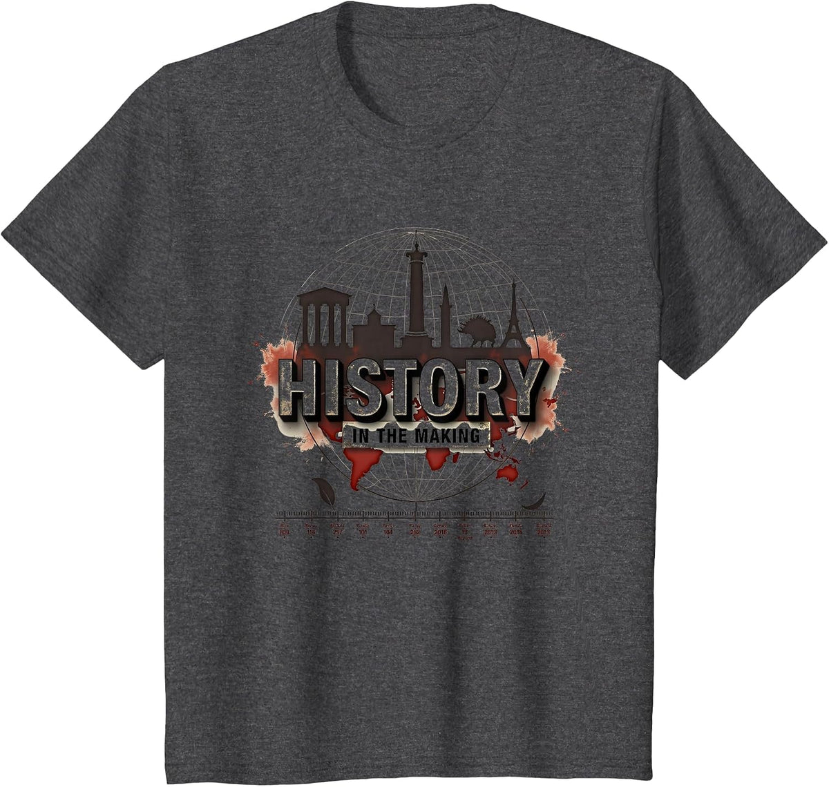 Social Studies Teacher: History in the Making T-Shirt - Dark Heather Grey
