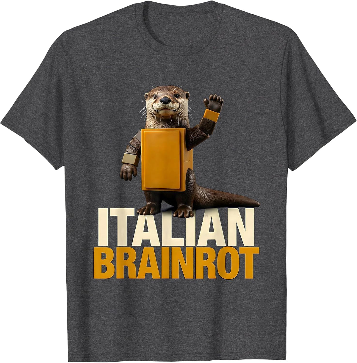 Italian Brainrot Funny Meme Kids Birthday Party T-Shirt - Dark Heather Grey