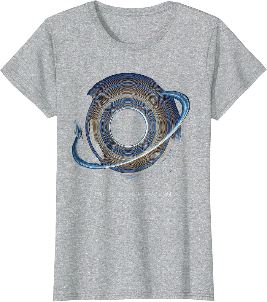 Past The Event Horizon, Escape Ends Cosmic Astrophysics T-Shirt, Women, Heather Grey, X-Large - As Pictured