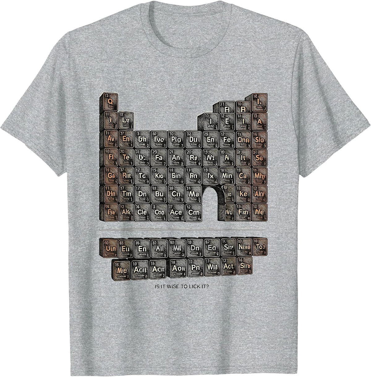 Men's Is It Wise To Lick It Funny Periodic Table Chemistry Teacher T-Shirt - Heather Grey