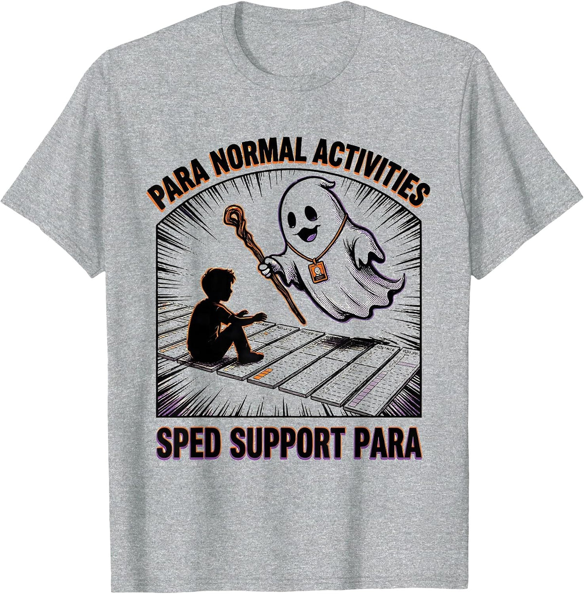 Men's Para Normal Activities SPED Support Para T-Shirt - Heather Grey