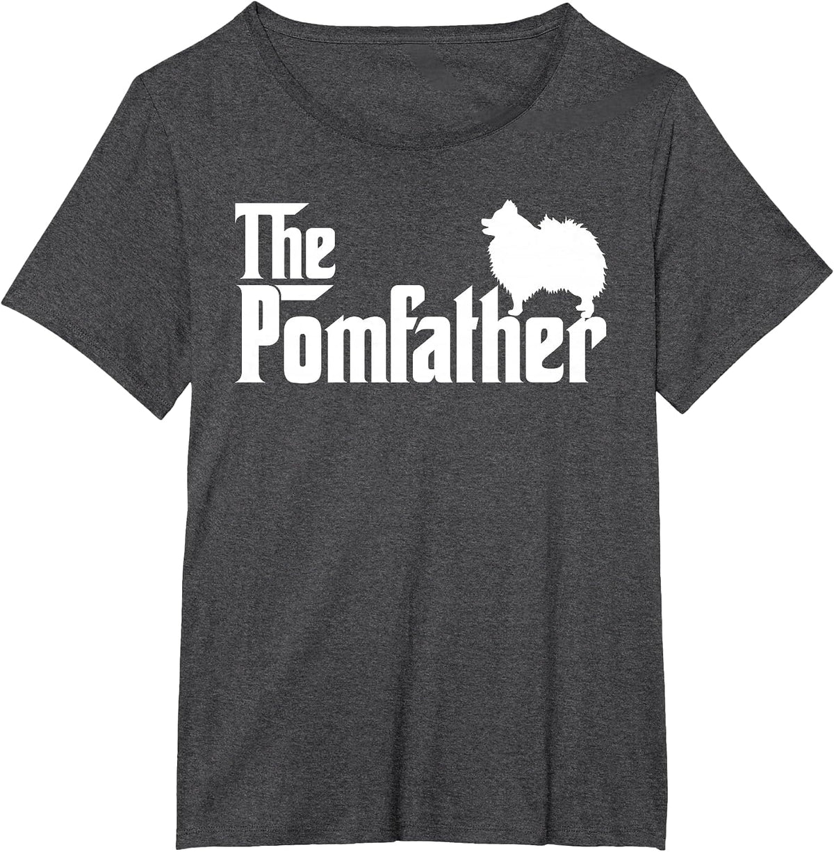Mens Funny Pomeranian Father Dad The Pom Father Dog Lover T-Shirt - Dark Heather Grey