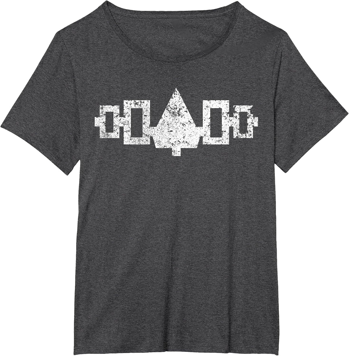 Iroquois Hiawatha Belt Design Distressed T-Shirt - Dark Heather Grey