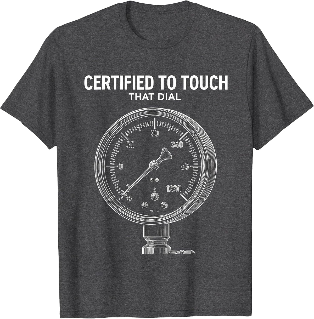 Men's Certified To Touch That Dial Funny Respiratory Therapist RT T-Shirt - Dark Heather Grey