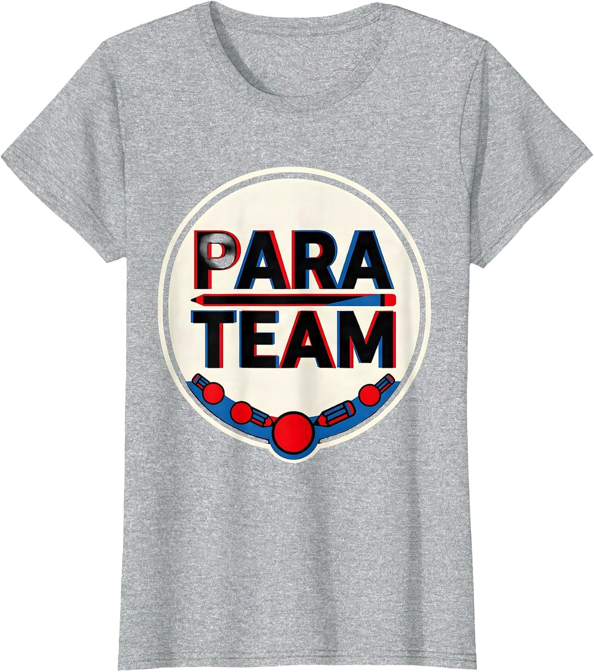 Para Team Bauhaus Modernist Teacher Appreciation T-Shirt - Heather Grey
