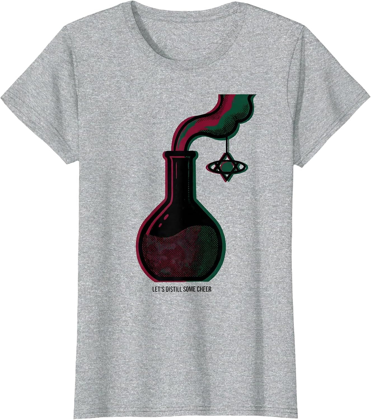 Let's Distill Some Cheer Funny Science Chemistry Nerd Humor T-Shirt - Heather Grey
