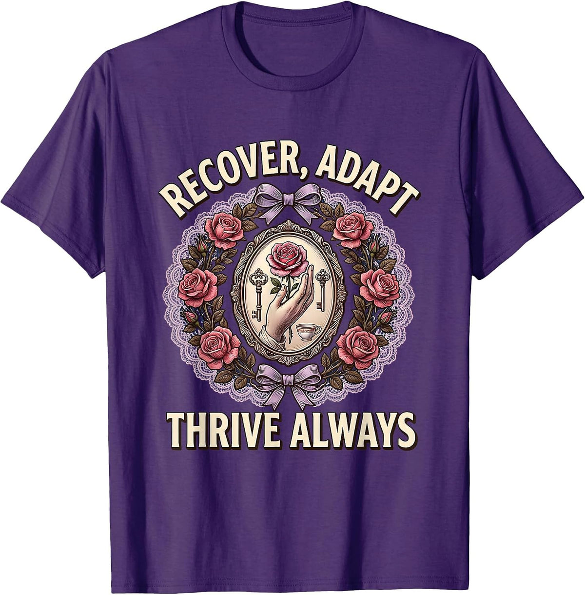 Recover Adapt Thrive Occupational Therapy Design T-Shirt - Purple