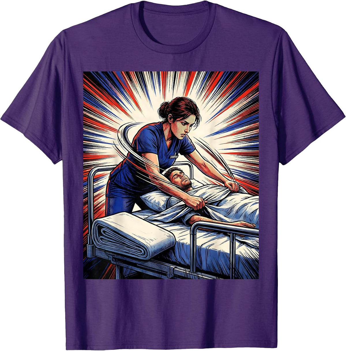 Patient Care Tech Comic Book Appreciation Gift T-Shirt - Purple