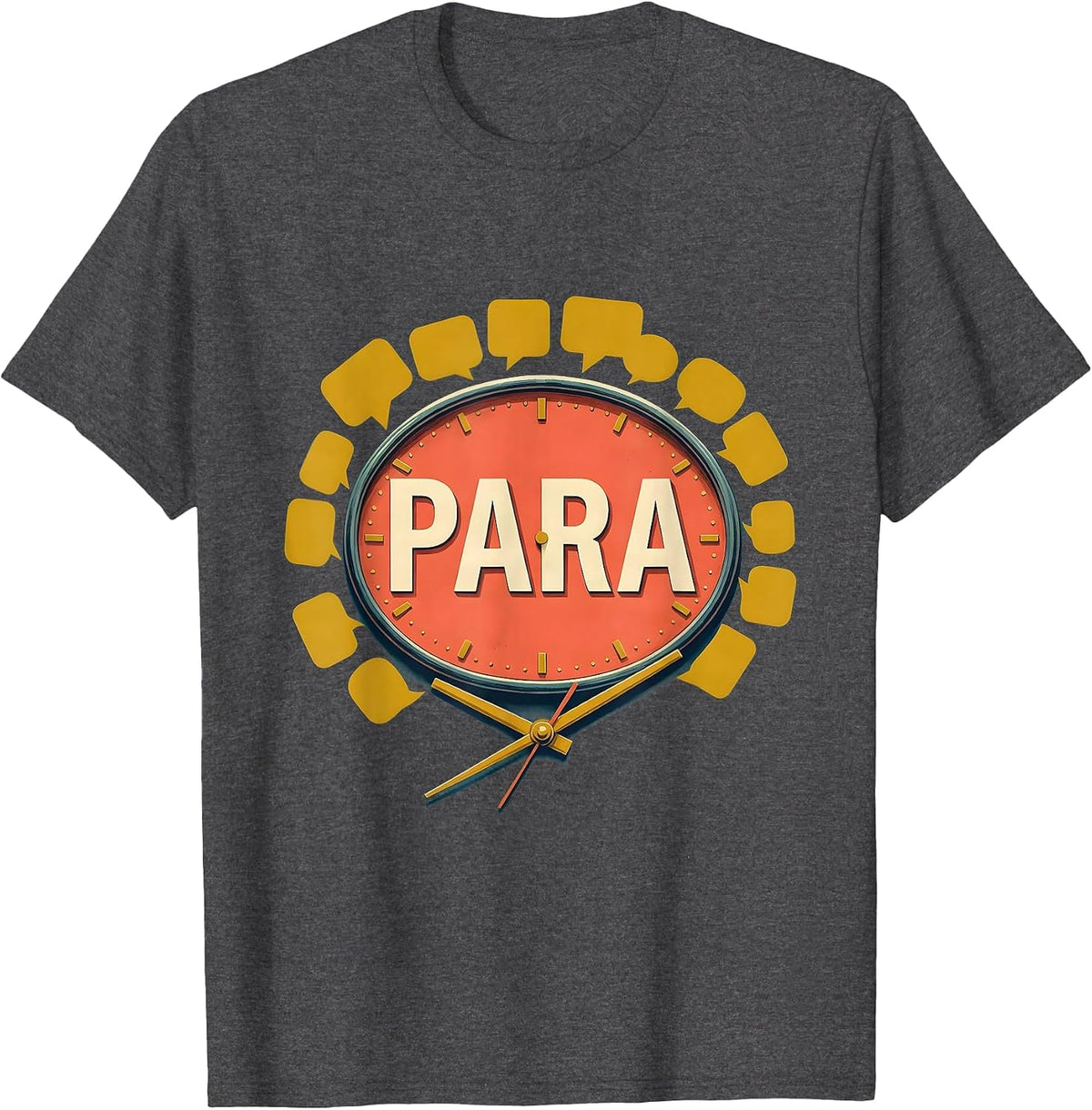 Para Midcentury Modern School Paraprofessional Teacher Aide T-Shirt - Dark Heather Grey