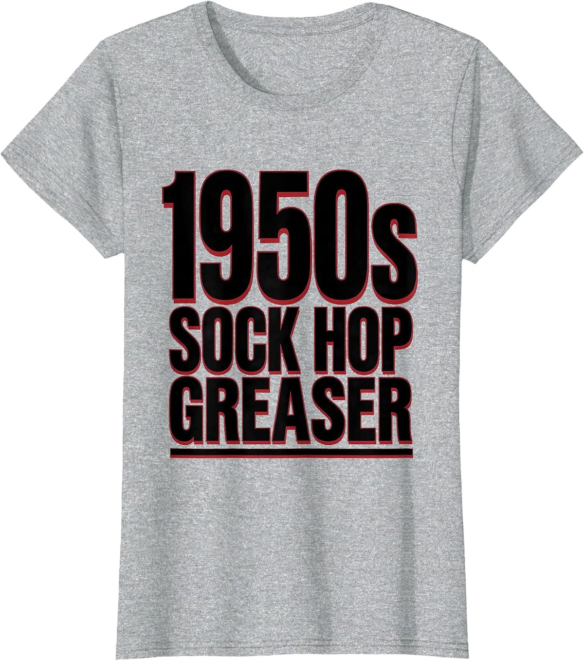 Women's 1950s Sock Hop Greaser Retro Rockabilly Party Costume T-Shirt - Heather Grey