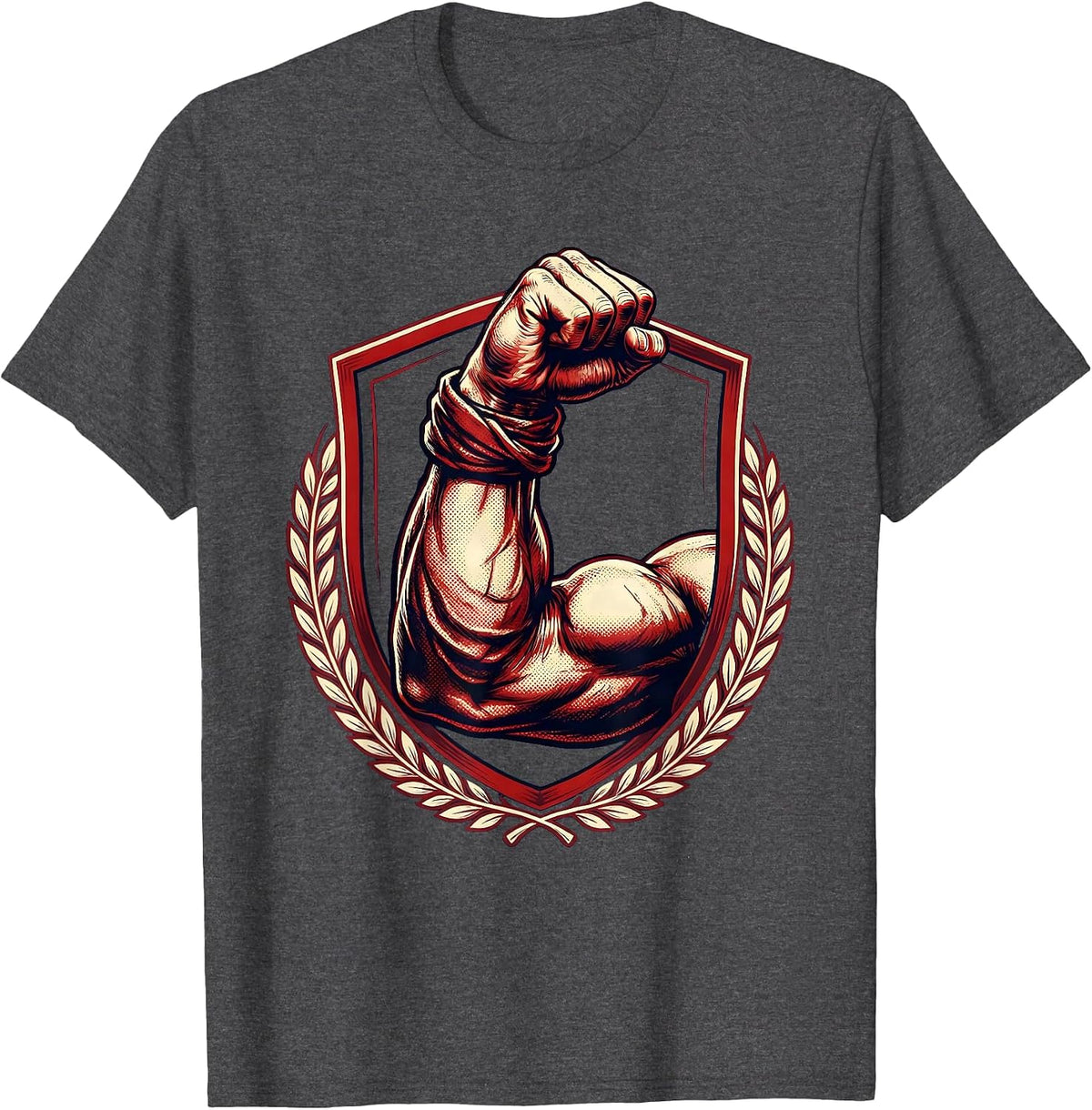 Men's Rosie the Riveter Flexed Forearm Graphic T-Shirt - Dark Heather Grey