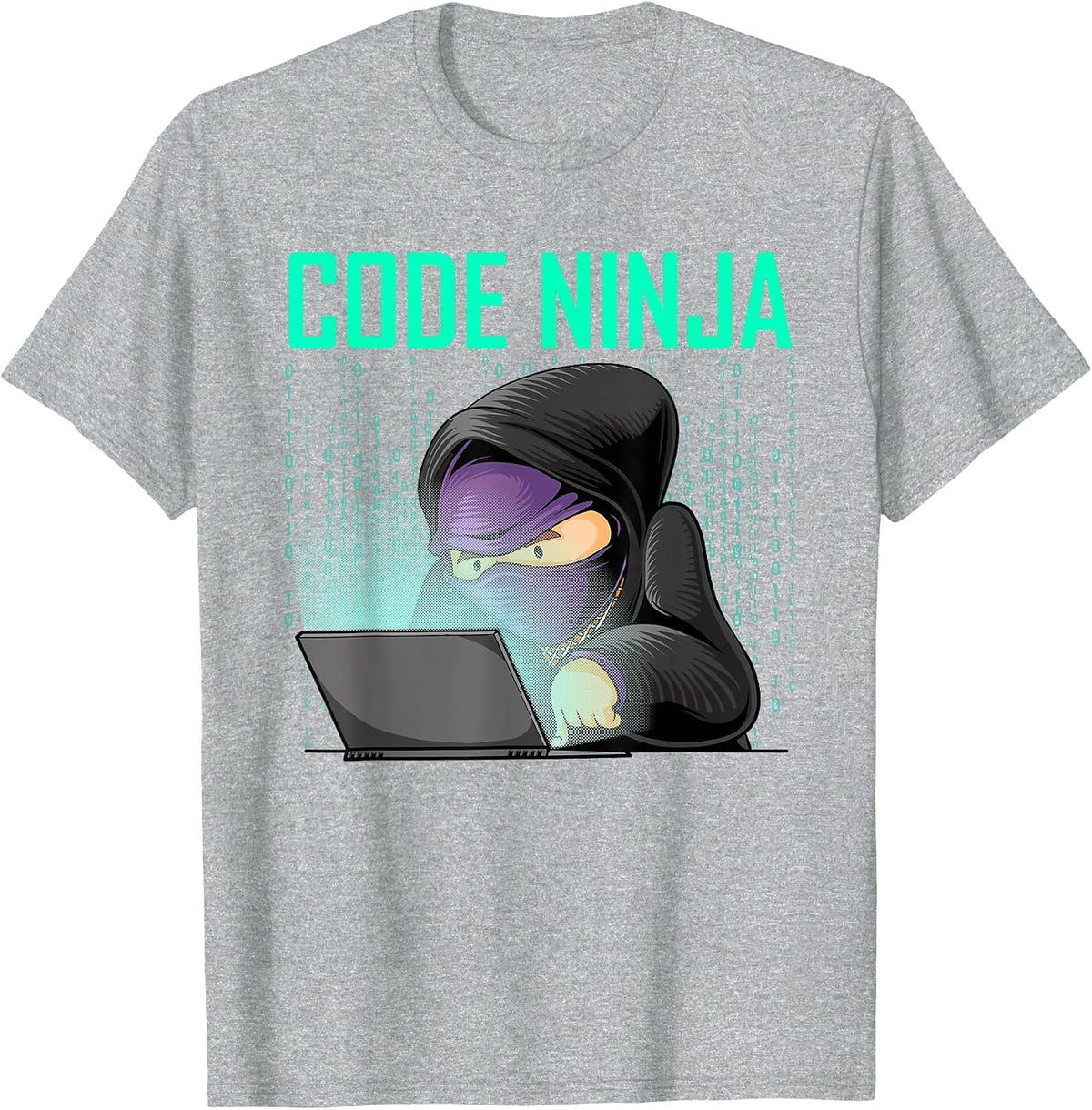 Cool Computer Programmer Art for Men Women Web Coding Geek T-Shirt - Heather Grey