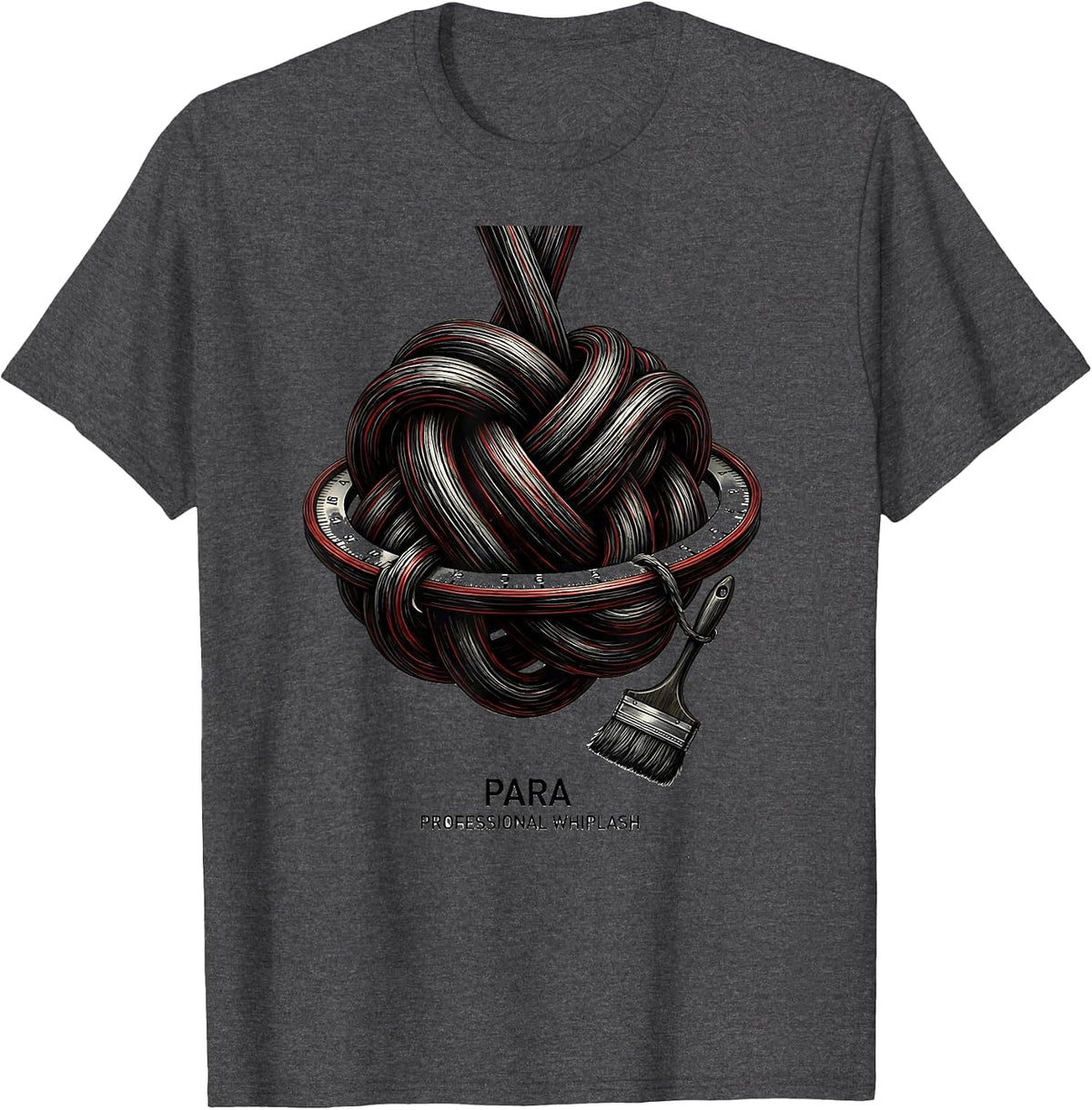 Para Professional Whiplash Funny Paraprofessional T-Shirt - Dark Heather Grey