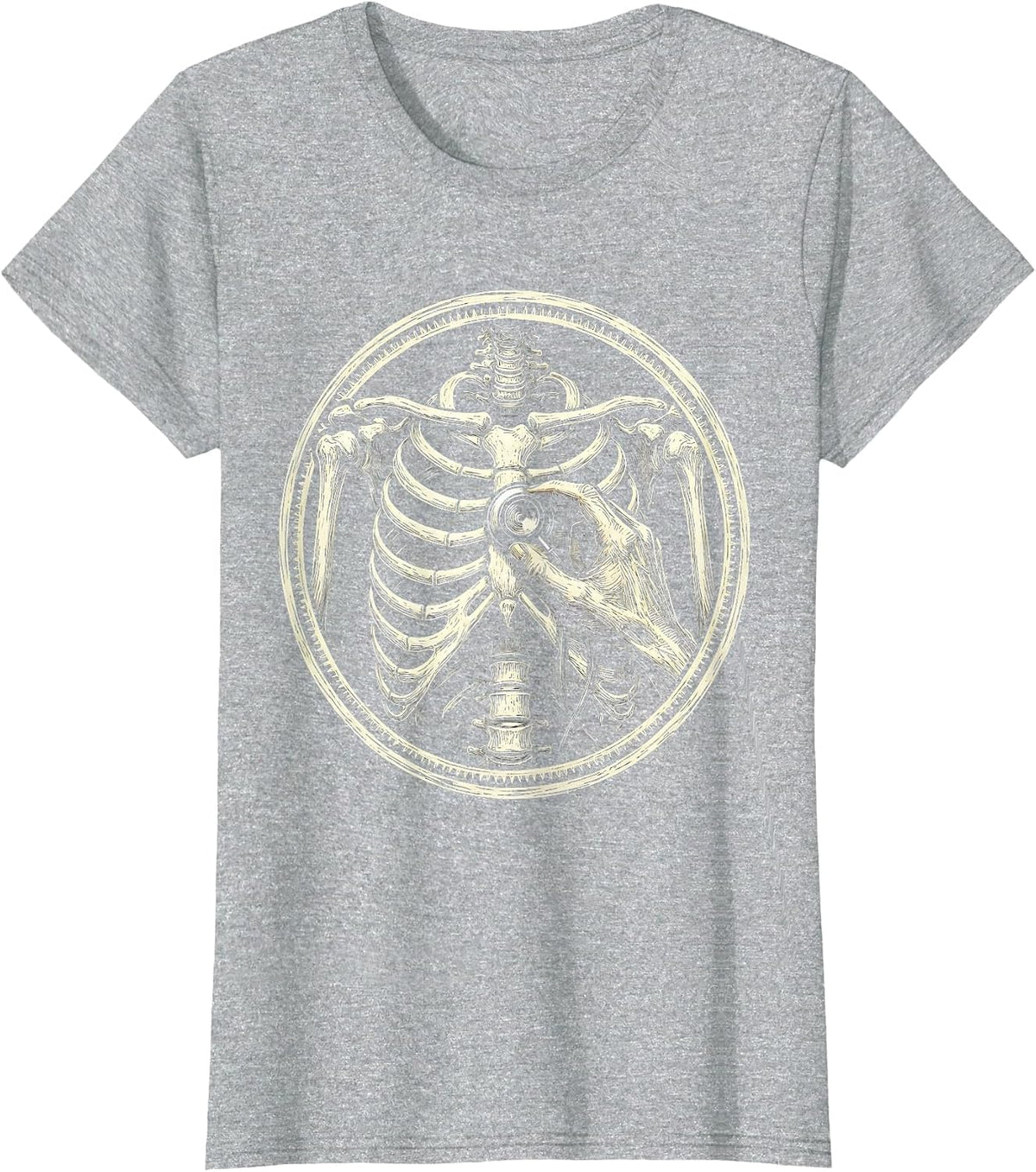 Women's Medical Assistant Stethoscope X-Ray Graphic T-Shirt - Heather Grey