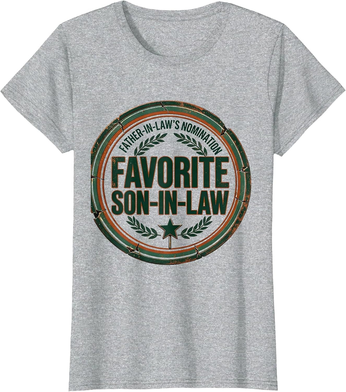 Father-In-Law's Nomination: Favorite Son-in-Law Funny T-Shirt - Heather Grey