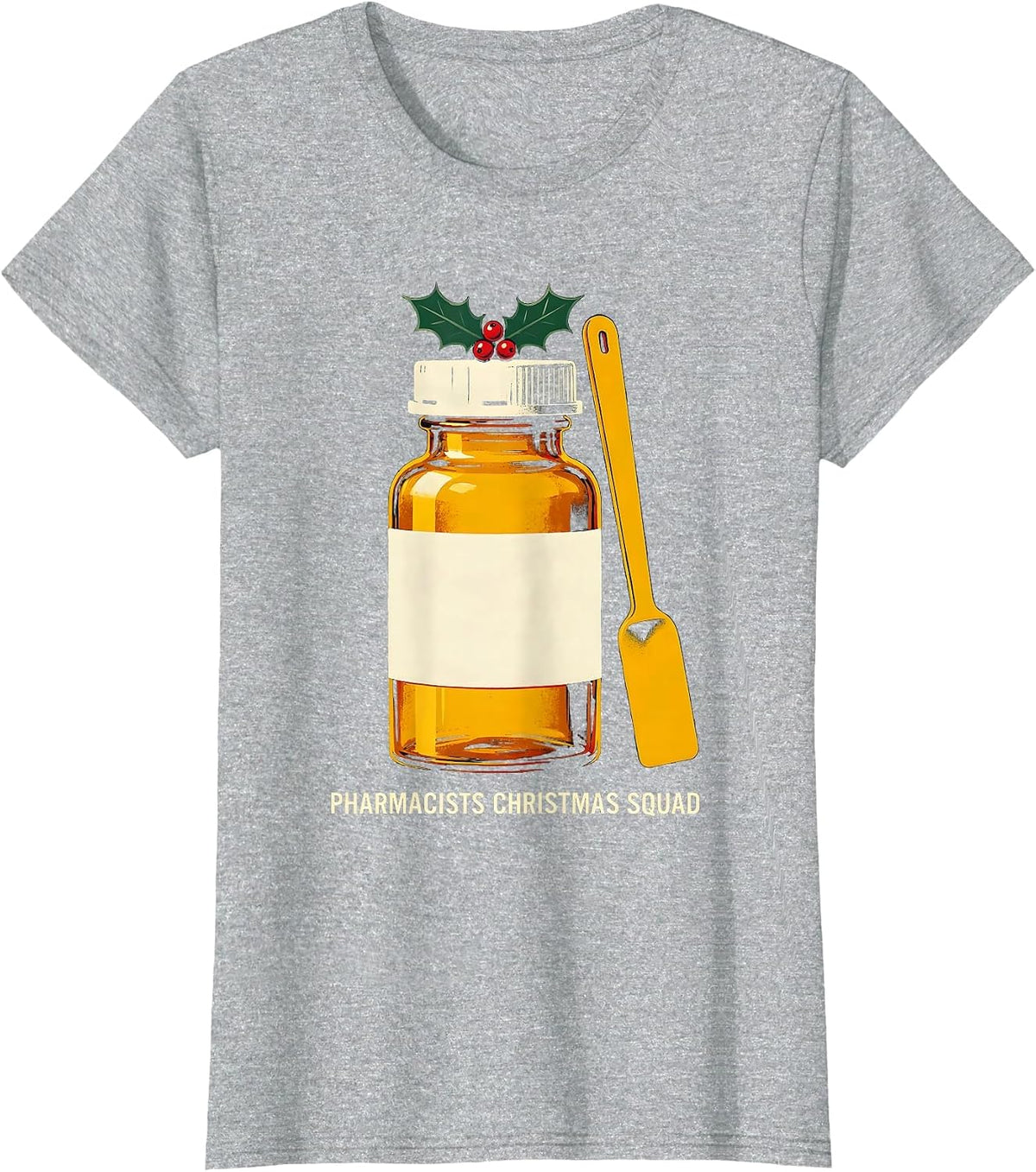 Pharmacists Christmas Squad Funny Pharmacy Squad Holiday T-Shirt - Heather Grey