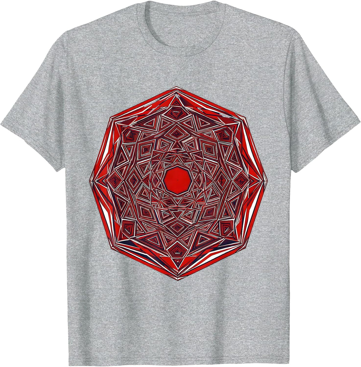 Men's Graphic Design Illustration Tee T-Shirt - Heather Grey