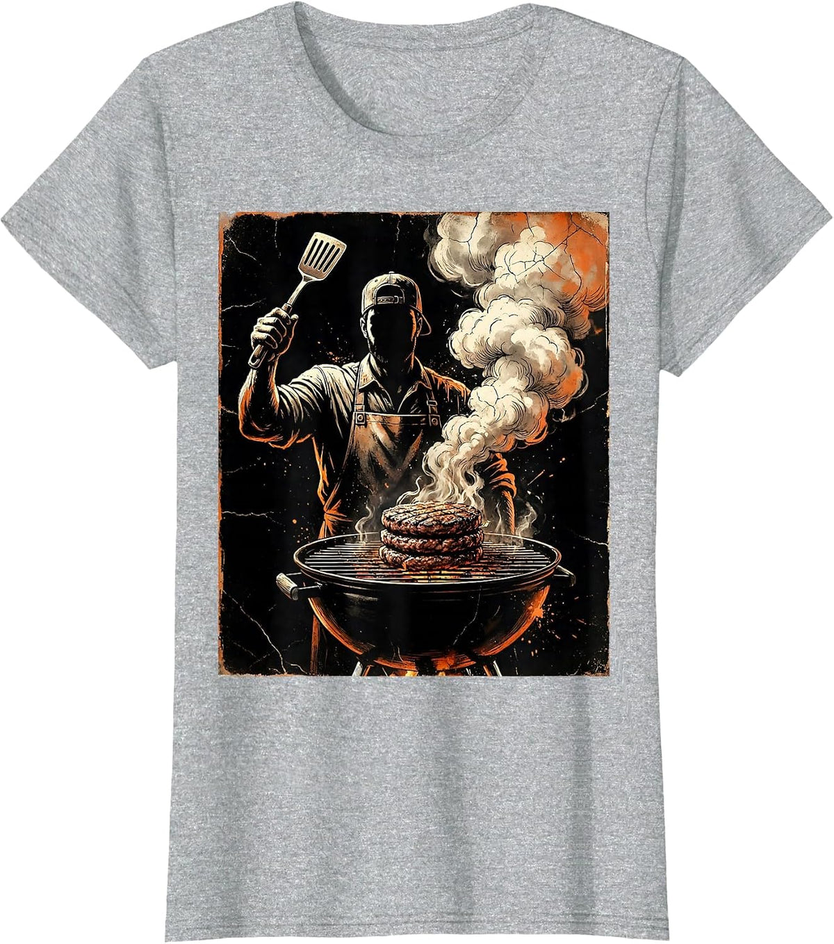 White Boy of the Year Backyard BBQ Grill Master T-Shirt - Heather Grey