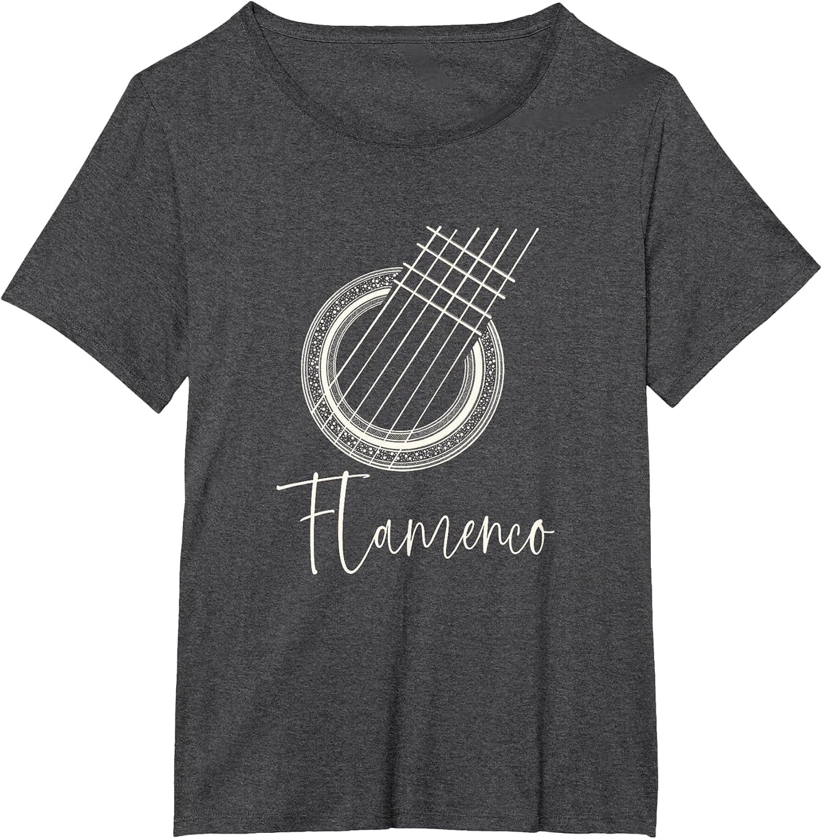 Spanish Flamenco Guitar T-Shirt - Dark Heather Grey