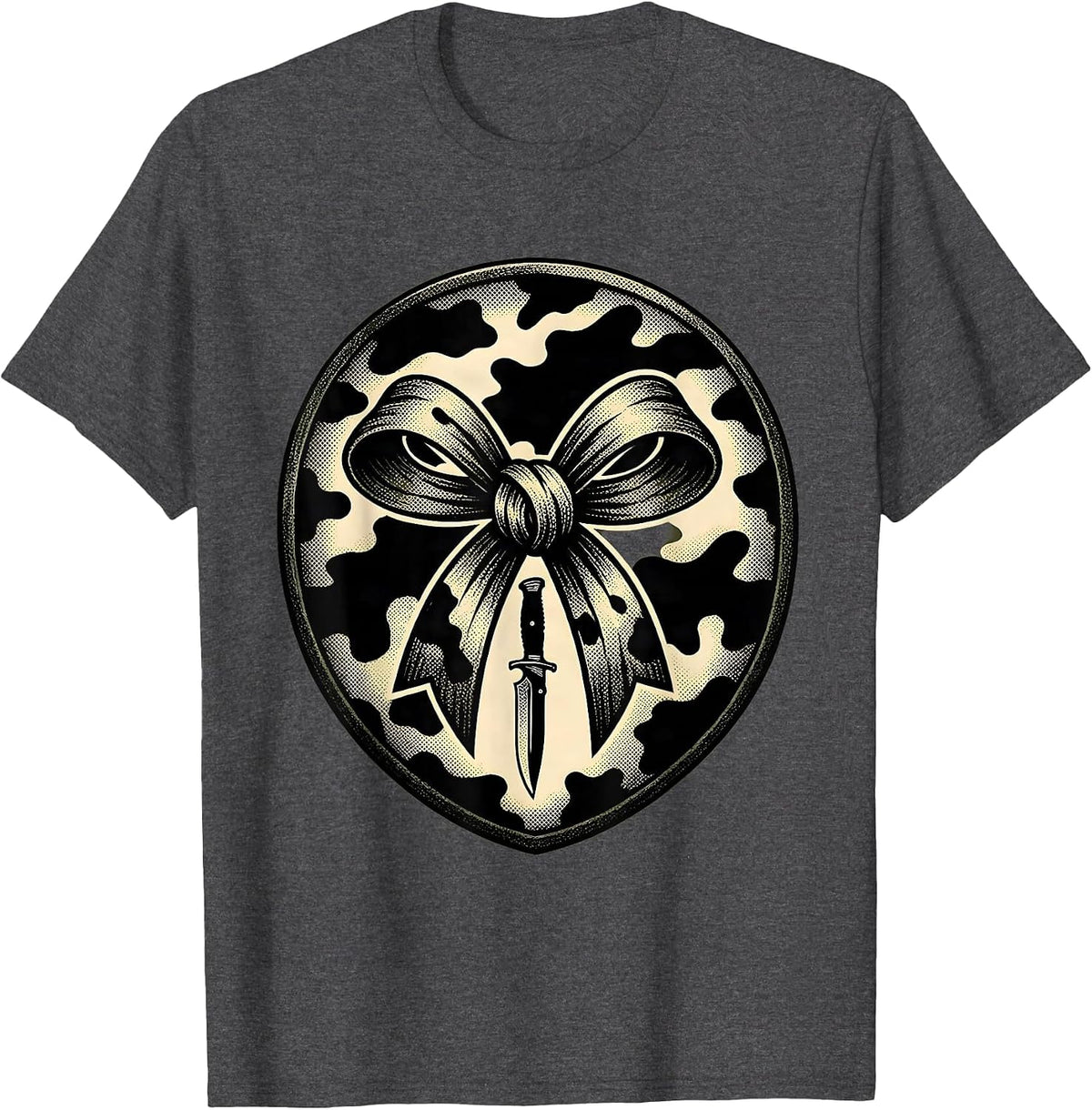 Camo Bow Hunting Bow Hunting Ol Lady Camo Coquette T-Shirt - Dark Heather Grey