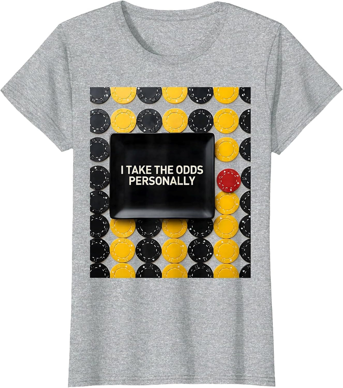 I Take The Odds Personally Funny Poker Player Casino Gambler T-Shirt - Heather Grey
