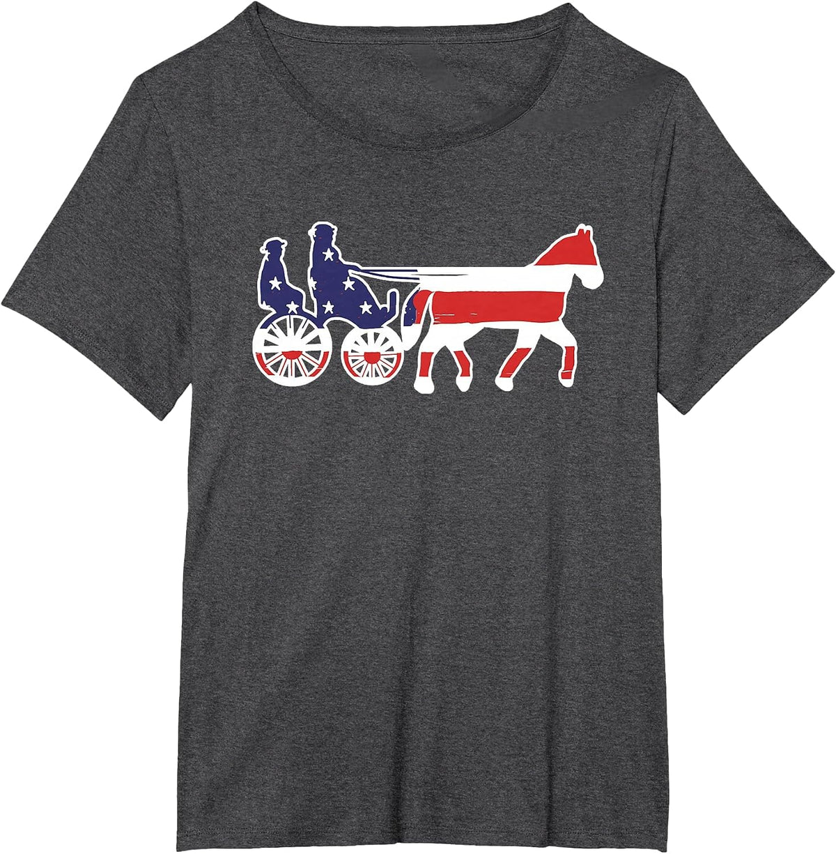 Equestrian Event Combined Driving Flag T-Shirt - Dark Heather Grey