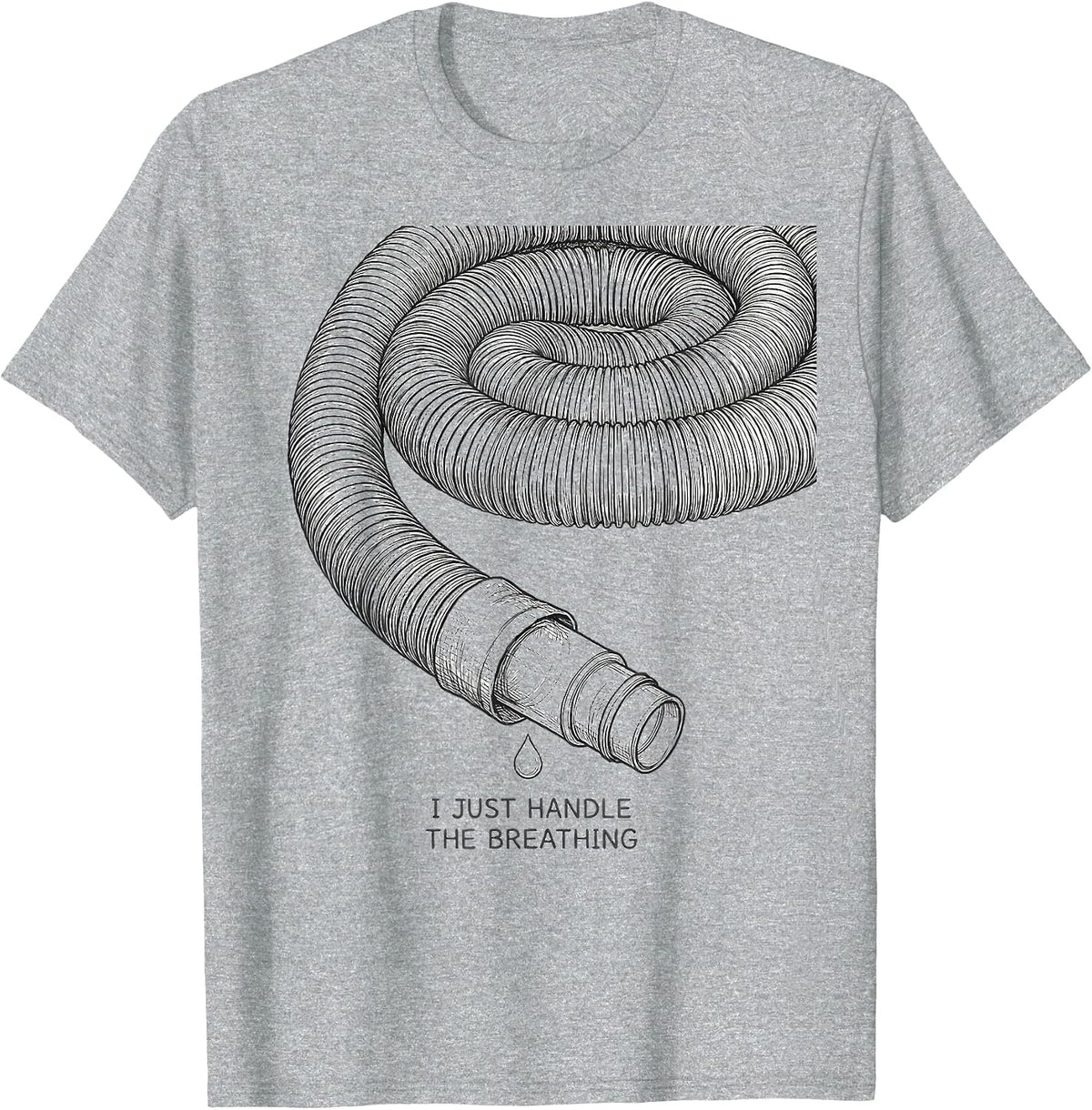 Men's I Just Handle The Breathing Funny Respiratory Therapist RT T-Shirt - Heather Grey