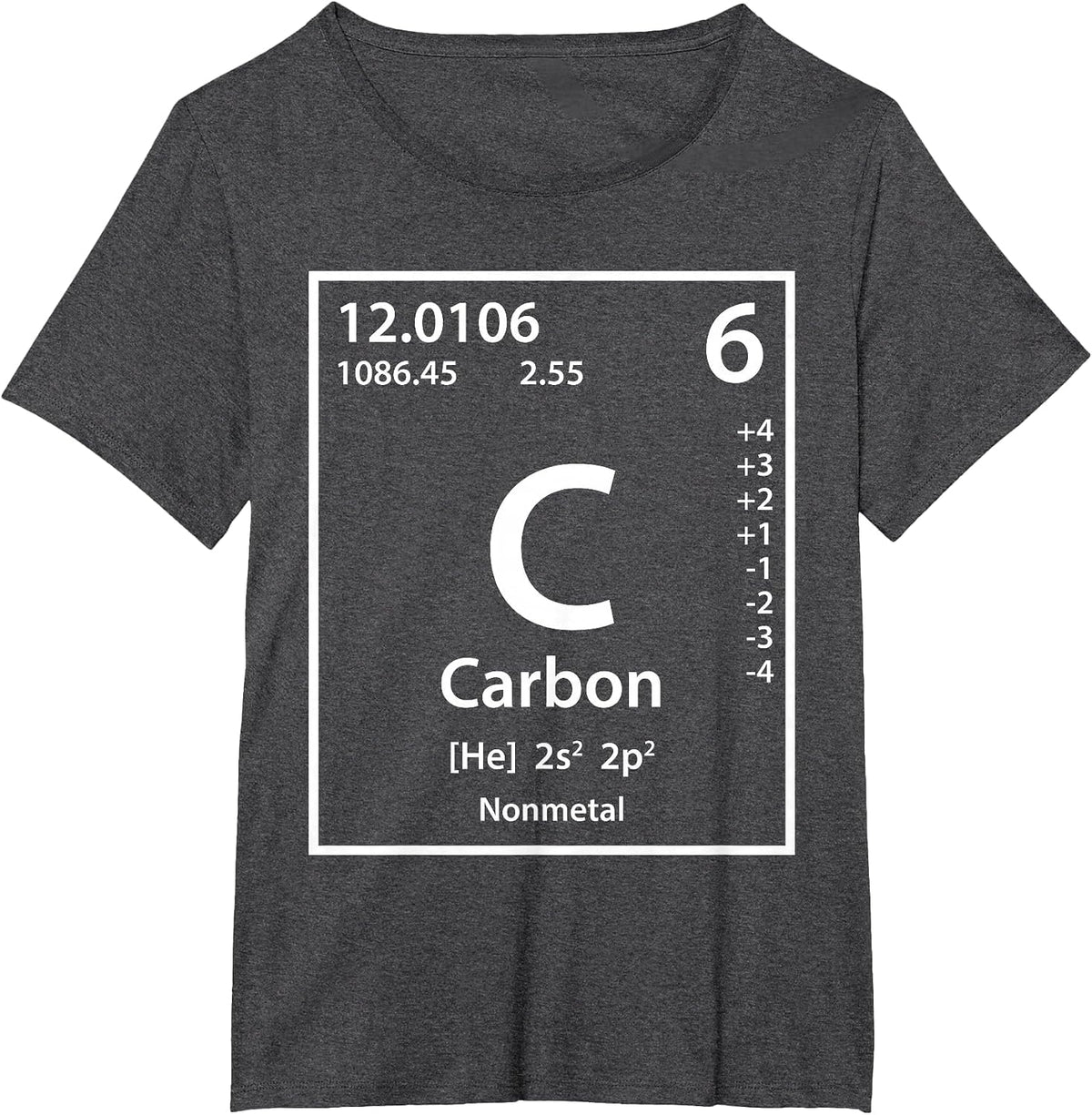 Carbon Element (White) T-Shirt - Dark Heather Grey