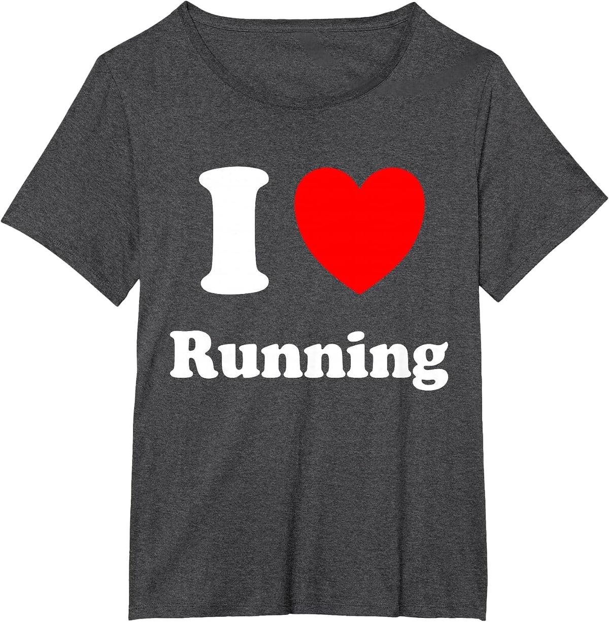 I Love Running T-Shirt - Dark Heather Grey