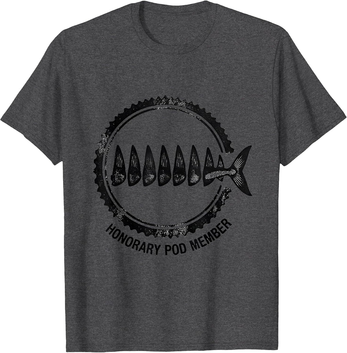 Honorary Pod Member Funny Orca Killer Whale Lover Gift T-Shirt - Dark Heather Grey