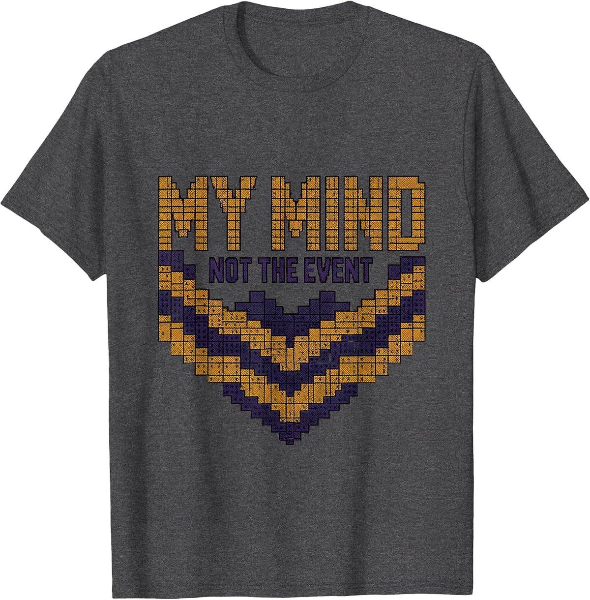 Men's My Mind Not The Event Stoic Philosophy Marcus Aurelius Quote T-Shirt - Dark Heather Grey