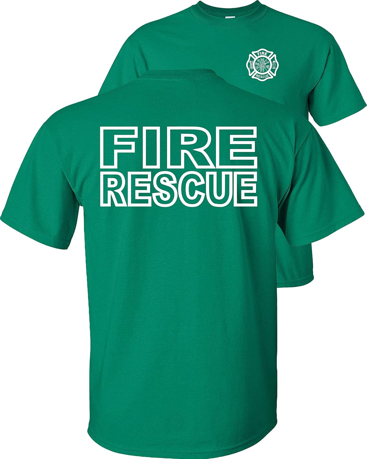 FAIR GAME Fire Rescue T-Shirt - Kelly-white Design