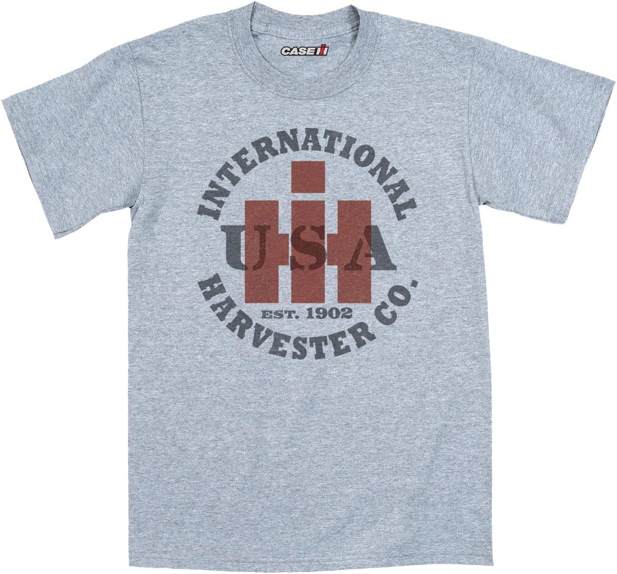 International Harvester - USA Circle - Mens Short Sleeve Tee - Athletic Heather