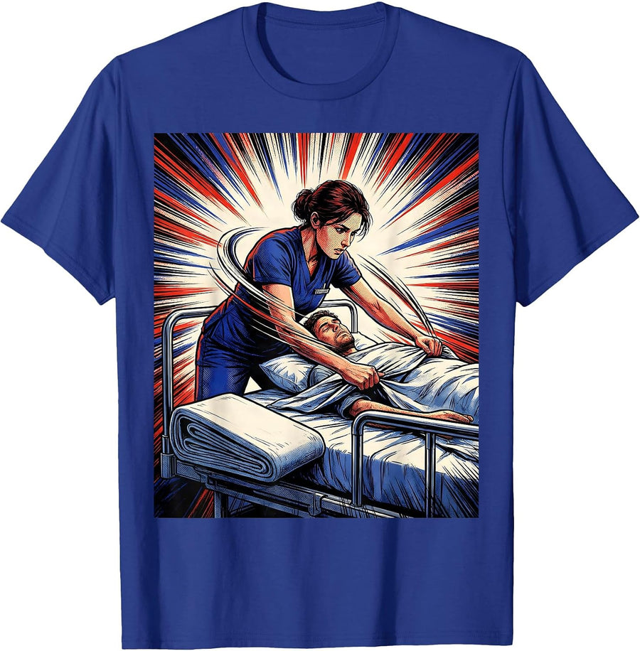 Patient Care Tech Comic Book Appreciation Gift T-Shirt - Royal Blue