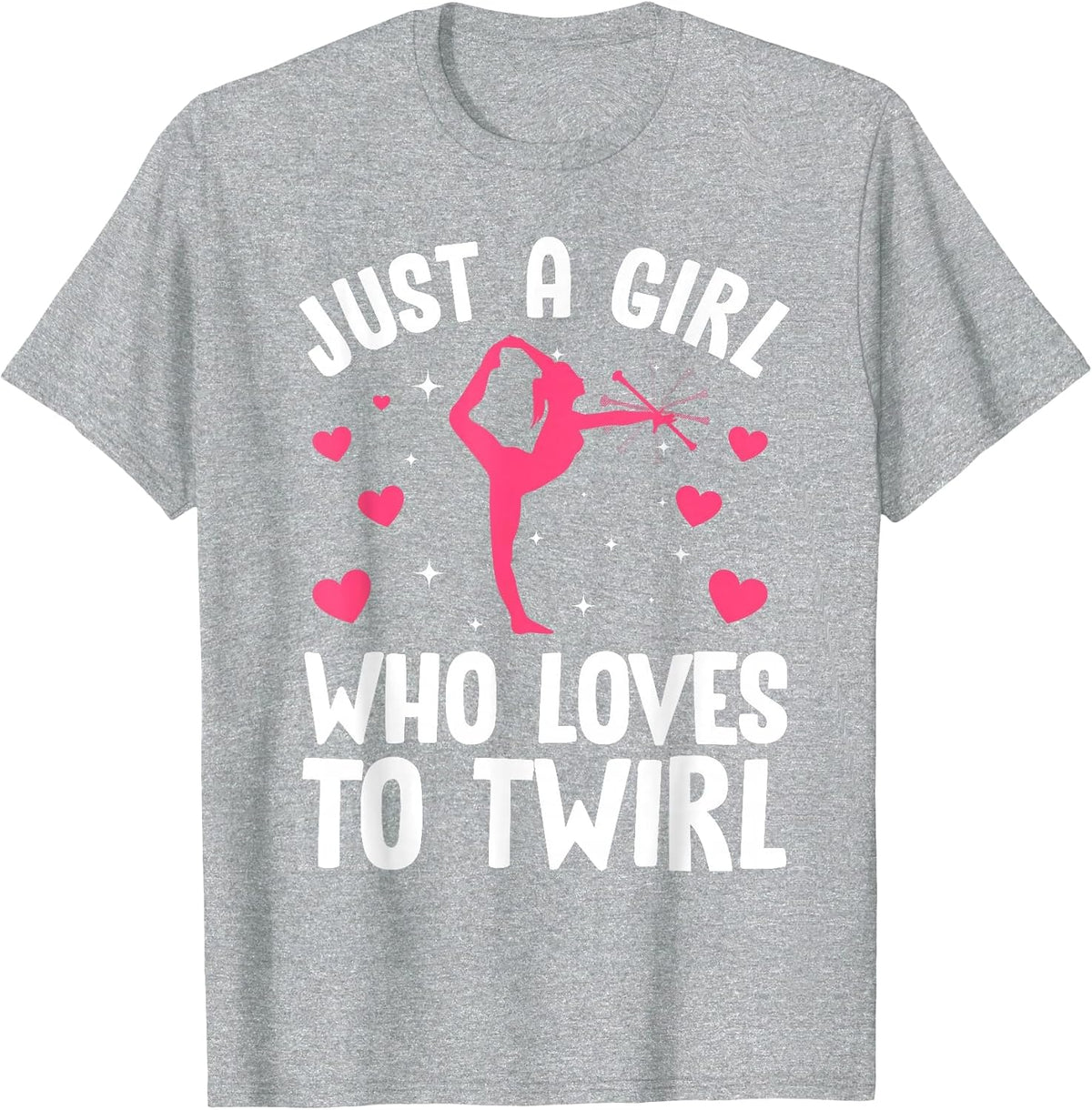 Best Baton Twirling Art for Women Girls Twirler Majorette T-Shirt - Heather Grey