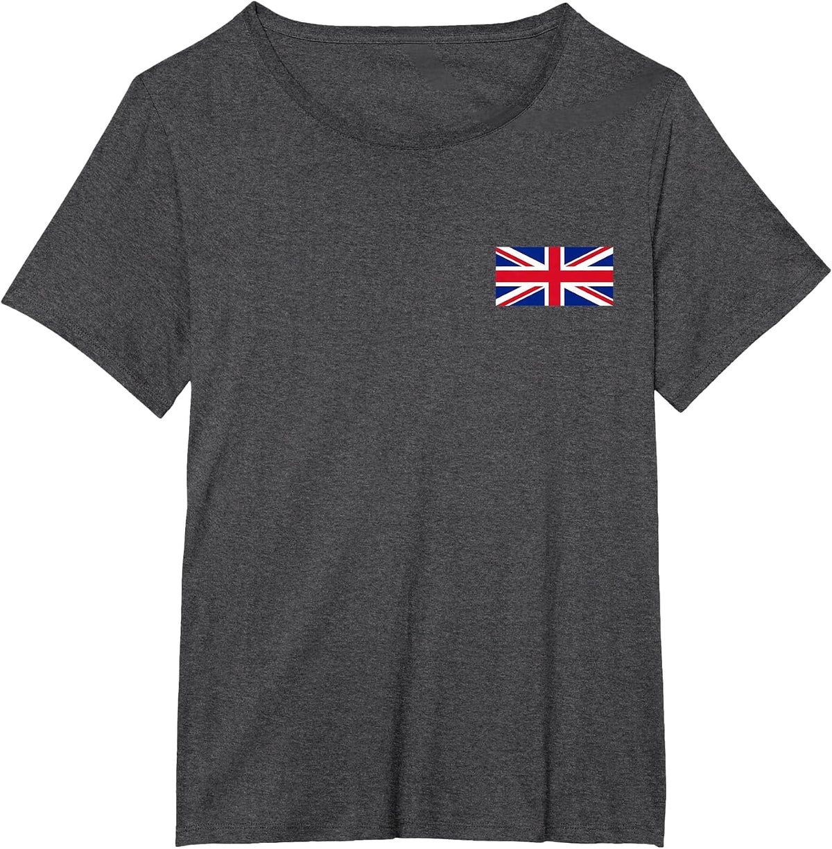 United Kingdom Flag British Union Jack UK Flags Men Women T-Shirt - Dark Heather Grey