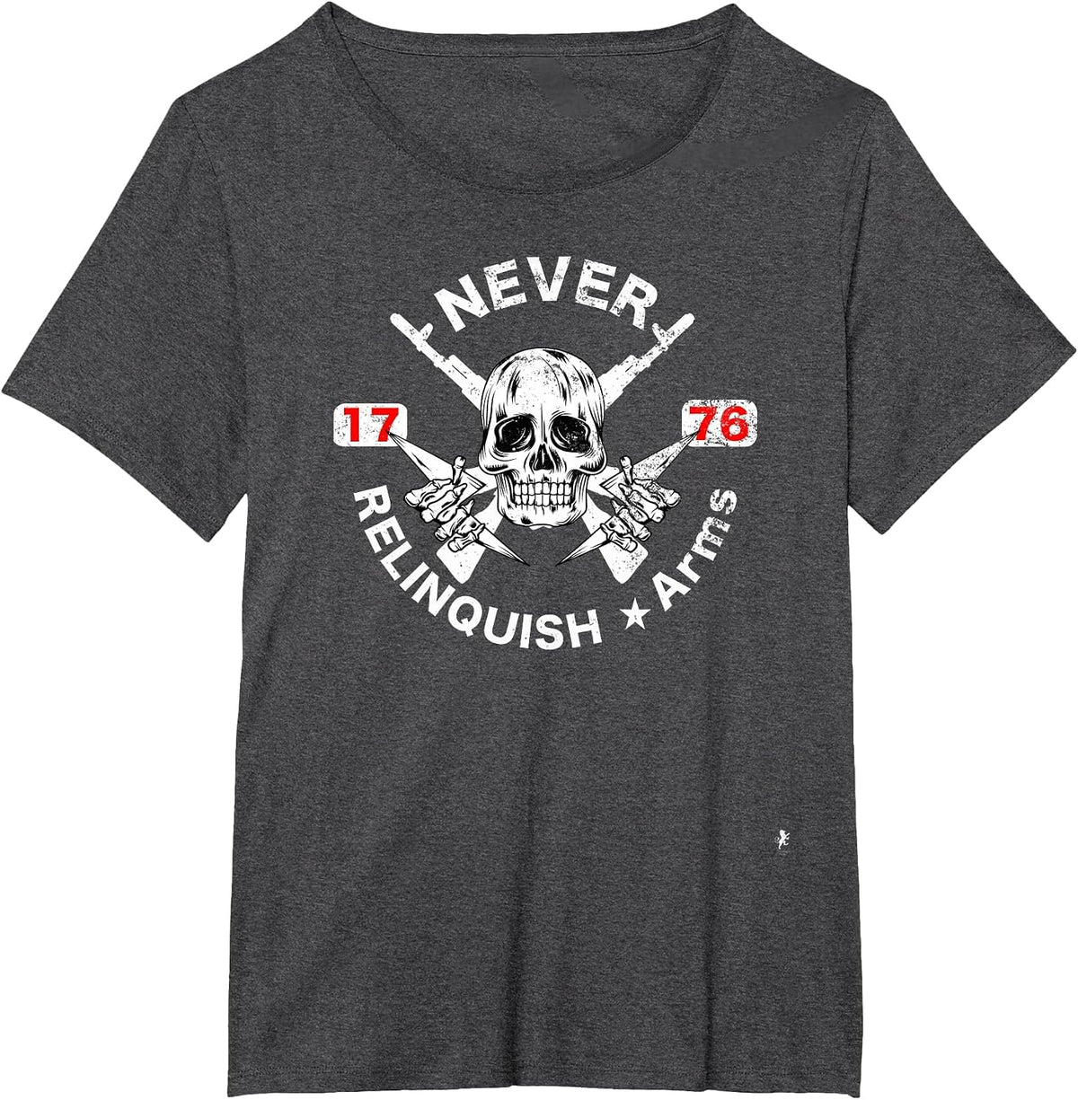 NRA - Never RELINQUISH ARMS T-Shirt - Dark Heather Grey