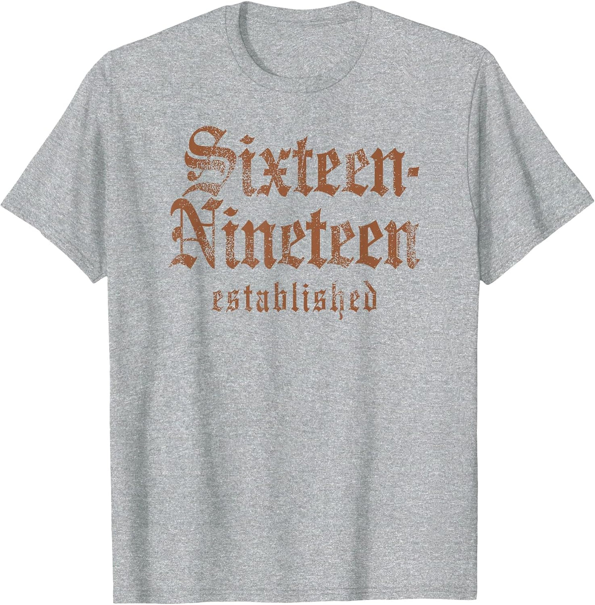 Project Sixteen-Nineteen Established Vintage Black History T-Shirt - Heather Grey