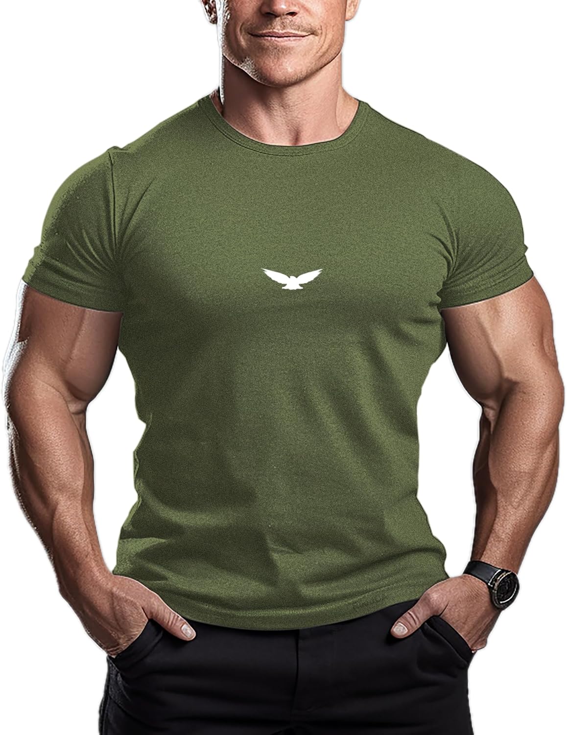 ReedCA Men's Eagle T-Shirt - Green