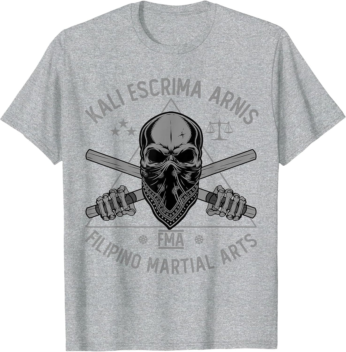 Kali Escrima Arnis FMA Filipino Martial Arts Martial Arts T-Shirt - Heather Grey