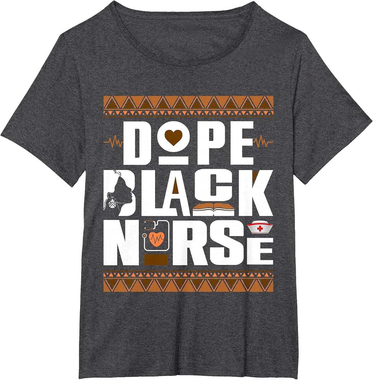 Unapologetically Dope Black Nurse Melanin Pride Nursing T-Shirt - Dark Heather Grey
