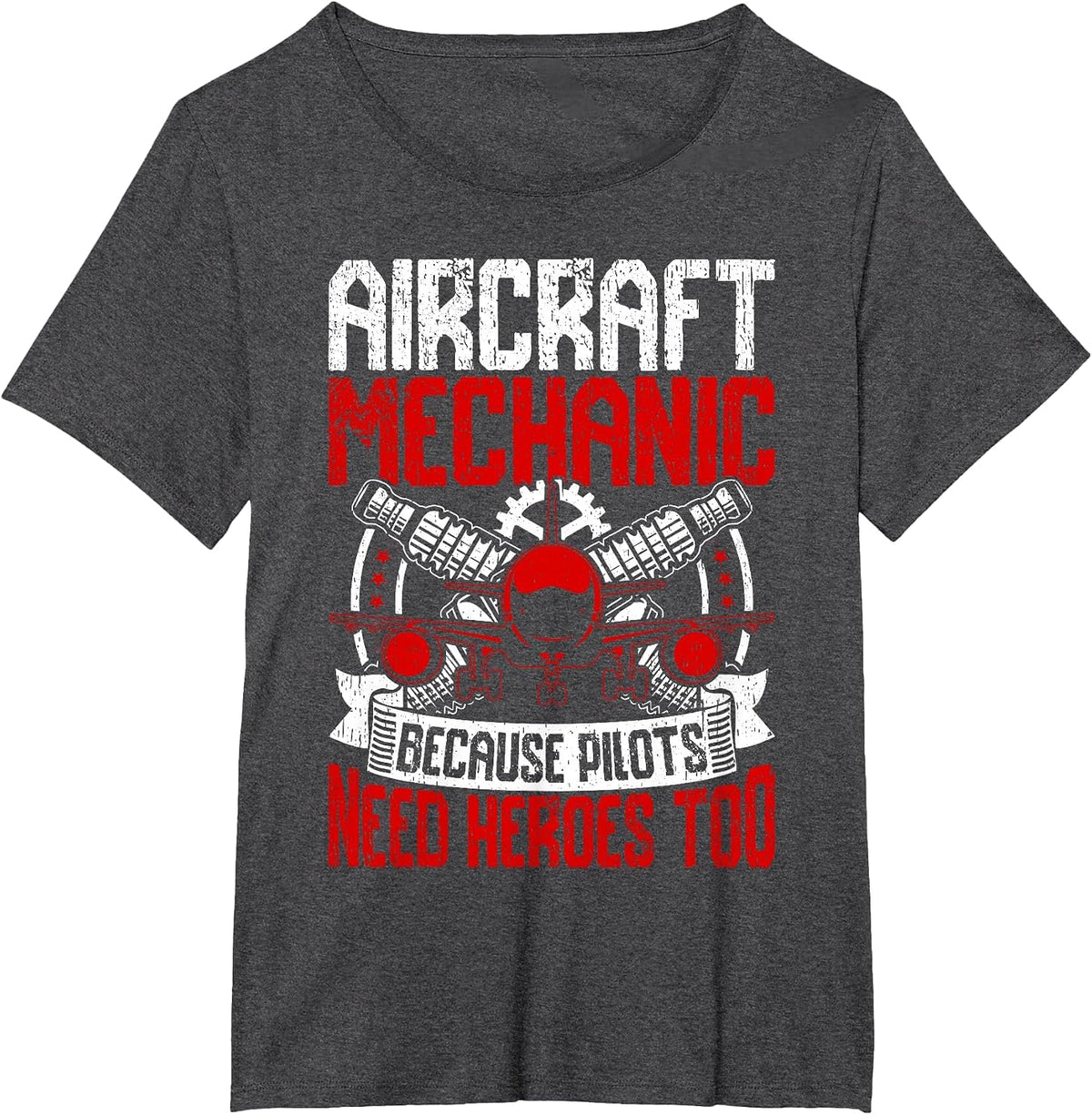 Funny Aircraft Mechanic Men Women Aviation Mechanic T-Shirt - Dark Heather Grey