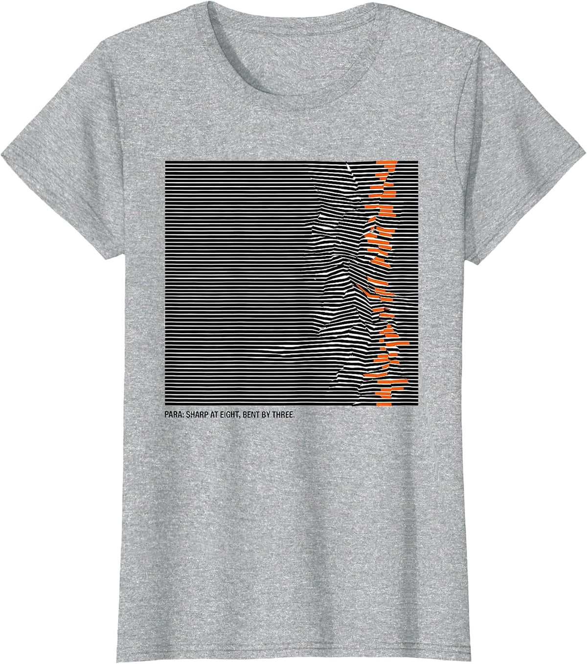 Women's Para Sharp At Eight Bent By Three Funny Paraprofessional T-Shirt - Heather Grey